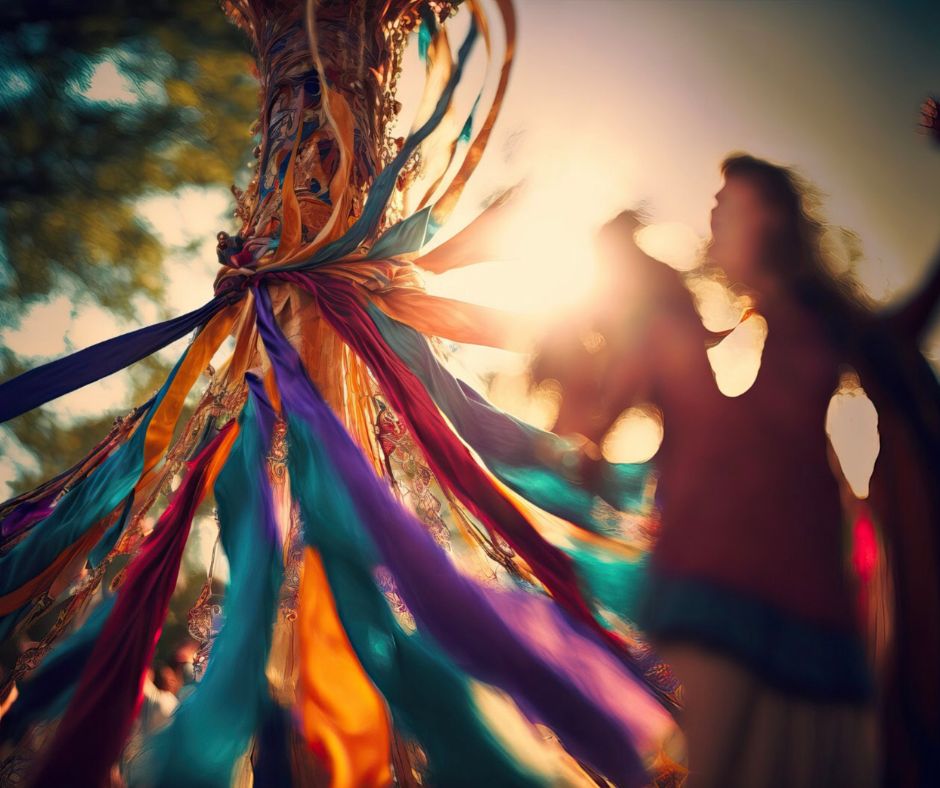 Maypole dance for beltane